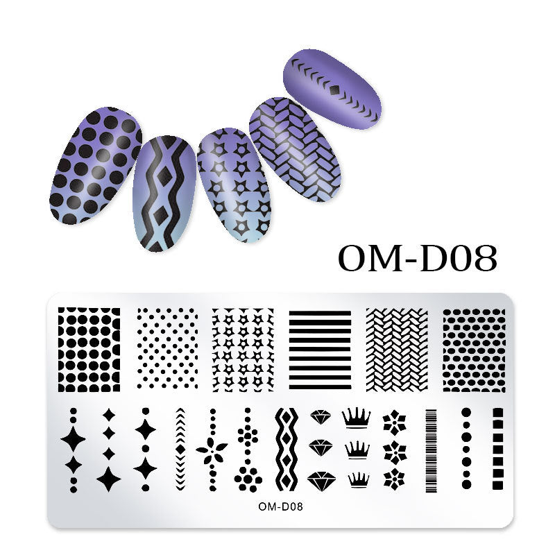 FYMB002 Nail art transfer steel plate, rectangular printing oil, transfer printing steel plate, blue film painted plate