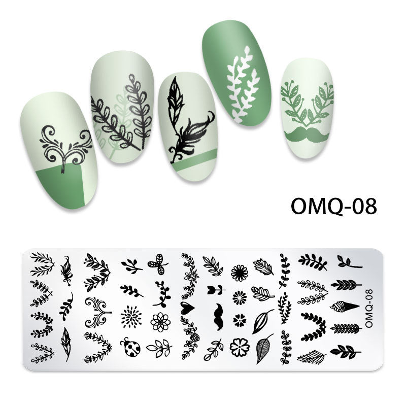 FYMB003 Nail Art Print Template ,Marbled,Christmas Snowflake Nail Art Print Plate