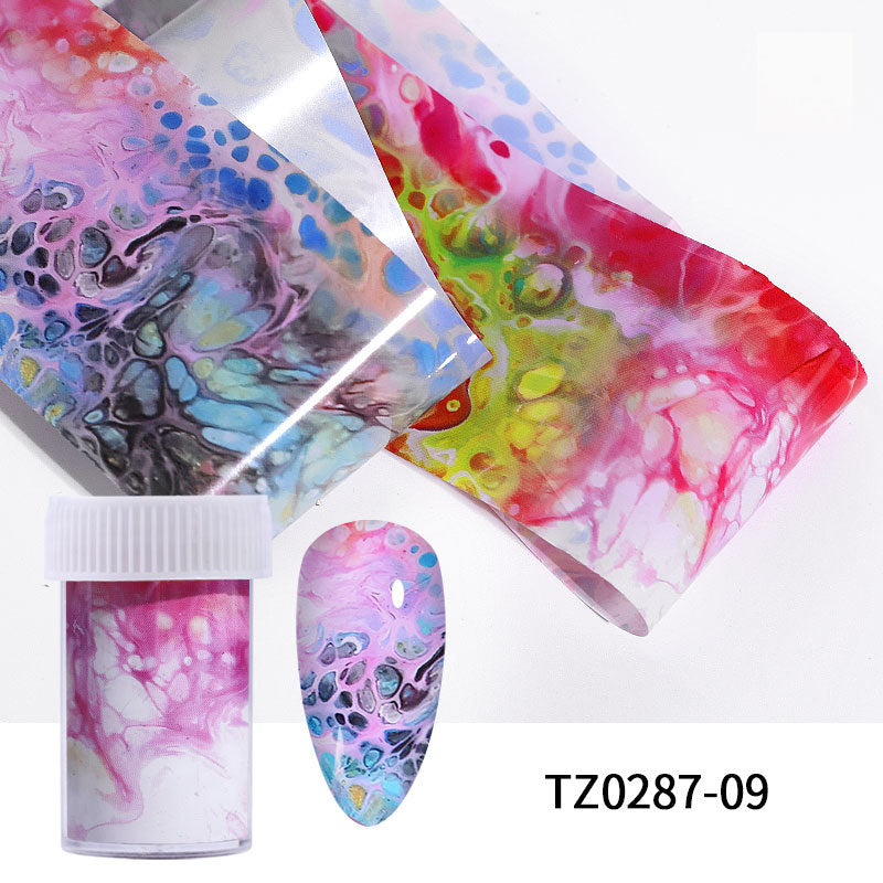 FSMA003 Nail Art Transfer Paper, Ink Smudge Nail, Marble Pattern, Cloud Starry Sky, 100cm