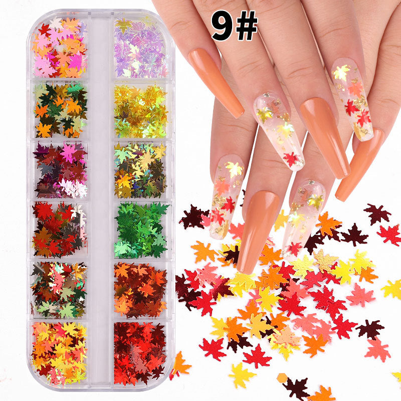 FFMB005 12 Color Mixed Nail Art Sequins Laser Symphony Star Butterfly Fluorescent DIY Nail Art Decorative Sequins