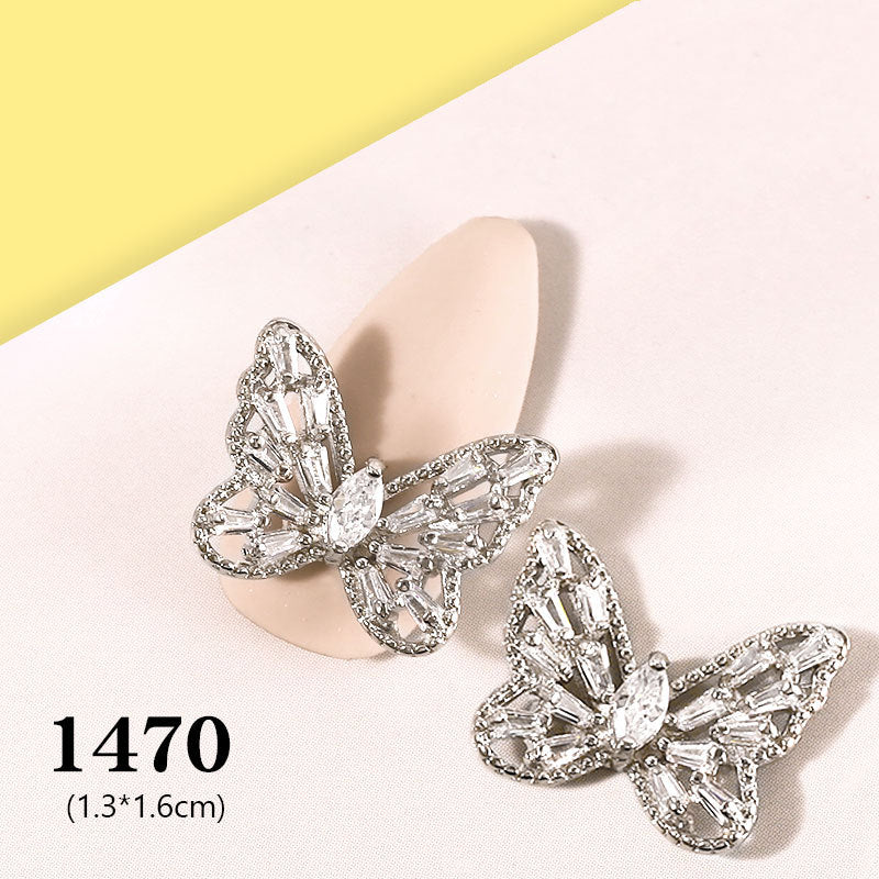 FDMB002 Butterfly ornaments for nail art, three-dimensional super flash rhinestones, new nail decorations, opal, bows, zircon diamonds