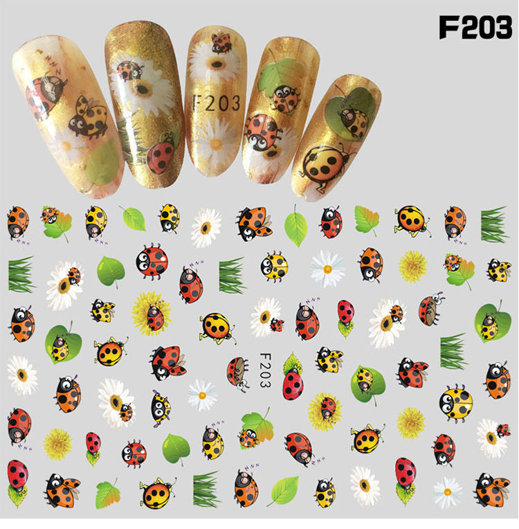 FSMB008 New nail stickers, ink flower 3d nail stickers, large flowers, F series stickers