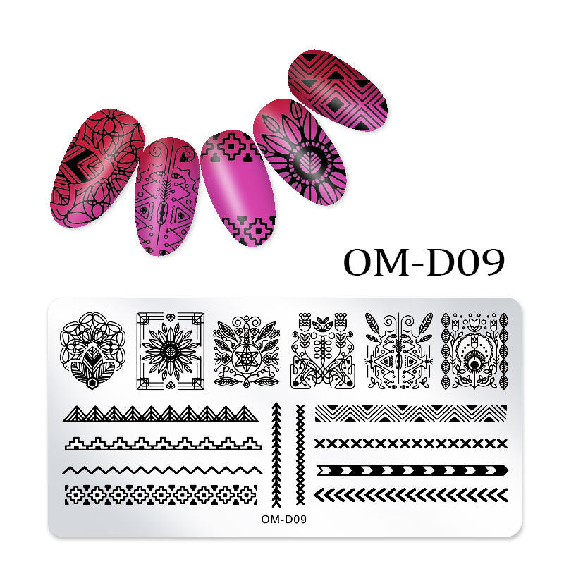 FYMB002 Nail art transfer steel plate, rectangular printing oil, transfer printing steel plate, blue film painted plate