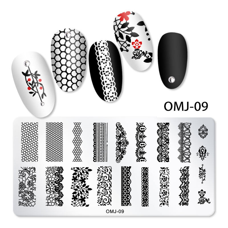 FYMB005 New nail art printing template, Christmas tree butterfly, printed steel plate square template