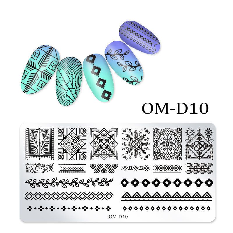 FYMB002 Nail art transfer steel plate, rectangular printing oil, transfer printing steel plate, blue film painted plate