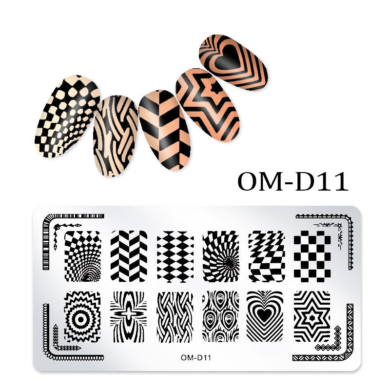 FYMB002 Nail art transfer steel plate, rectangular printing oil, transfer printing steel plate, blue film painted plate