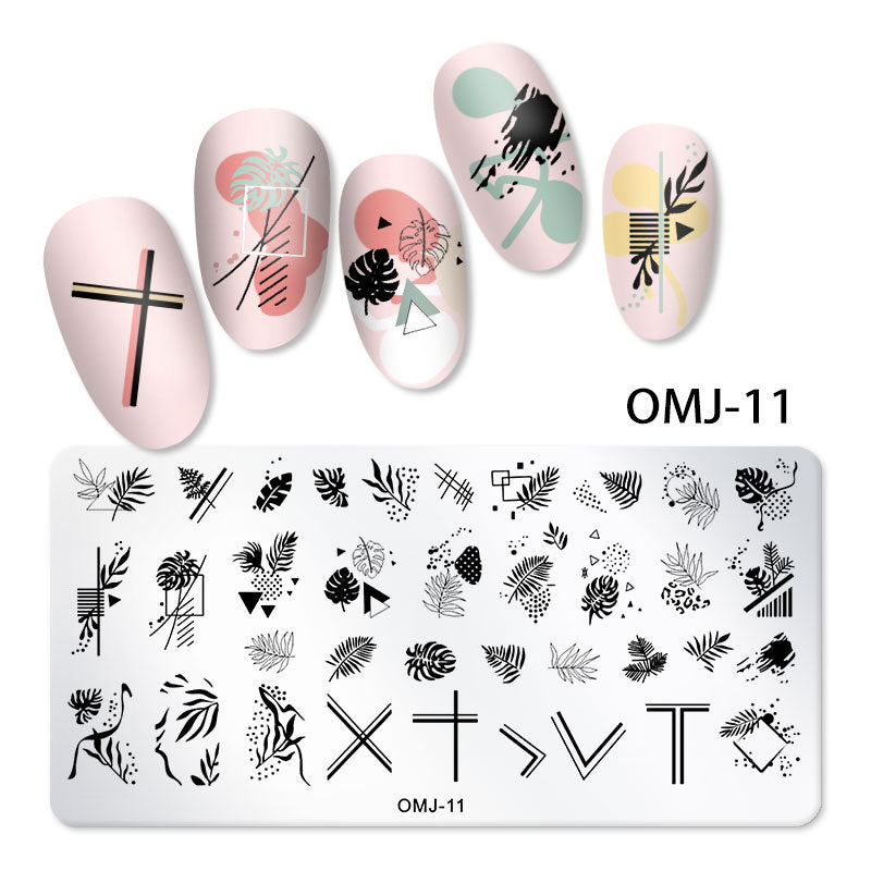 FYMB005 New nail art printing template, Christmas tree butterfly, printed steel plate square template