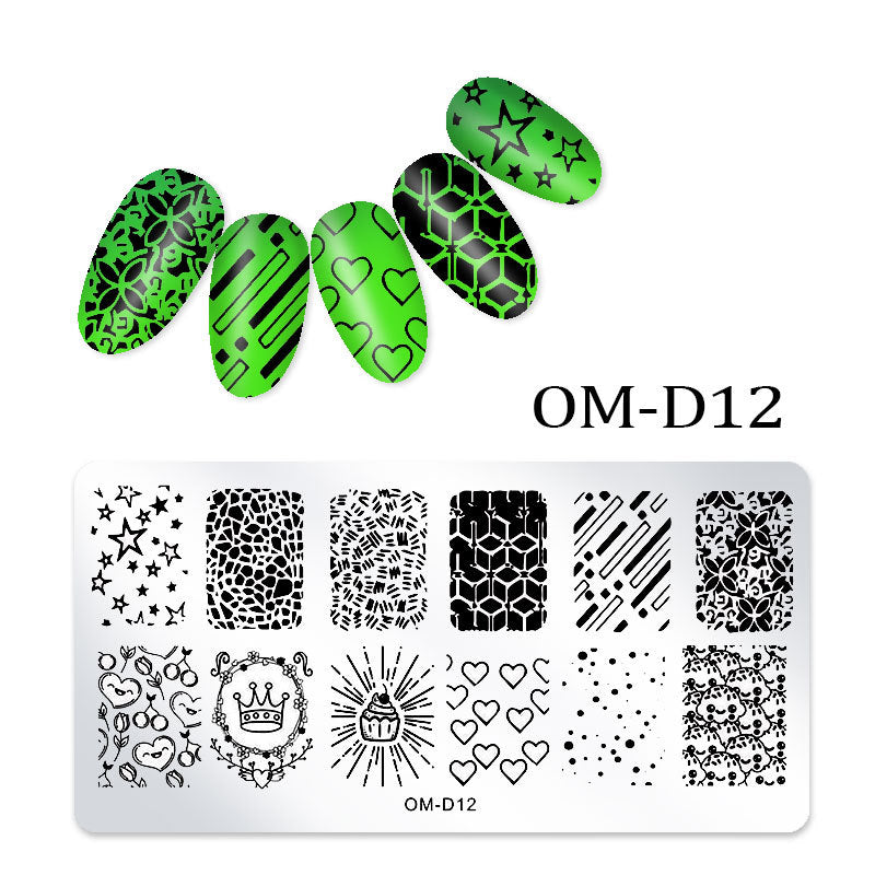 FYMB002 Nail art transfer steel plate, rectangular printing oil, transfer printing steel plate, blue film painted plate