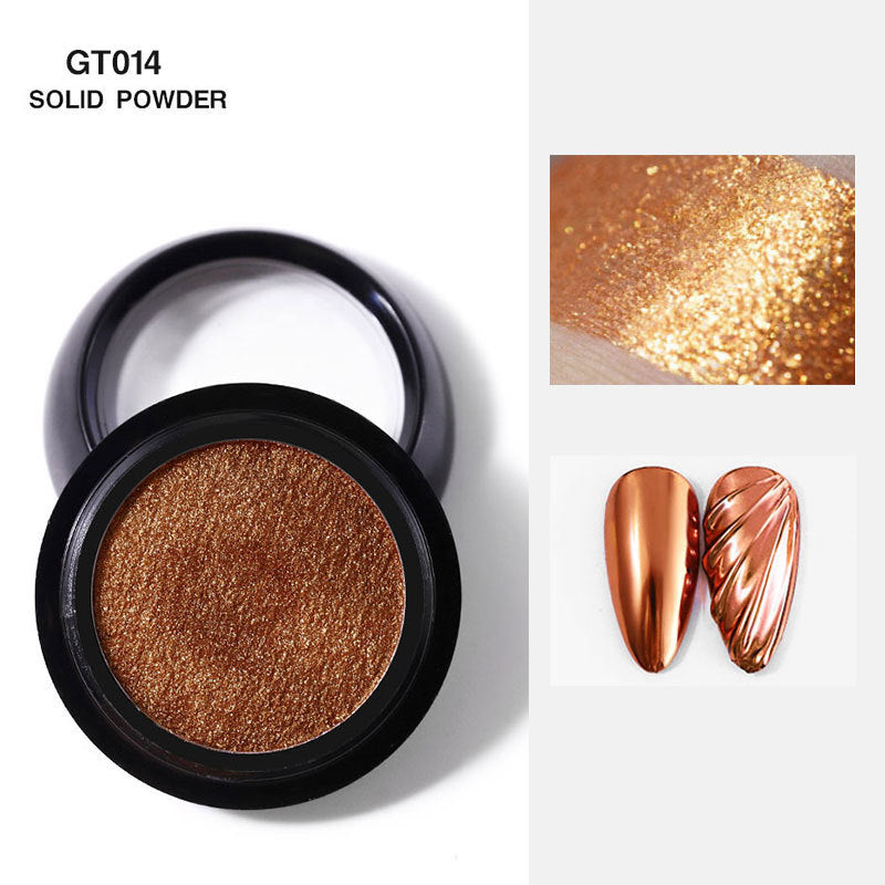 FFMA006 Nail Art Solid Magic Mirror Powder, Cosmetic Grade Solid Mirror Powder, Titanium Gold Powder