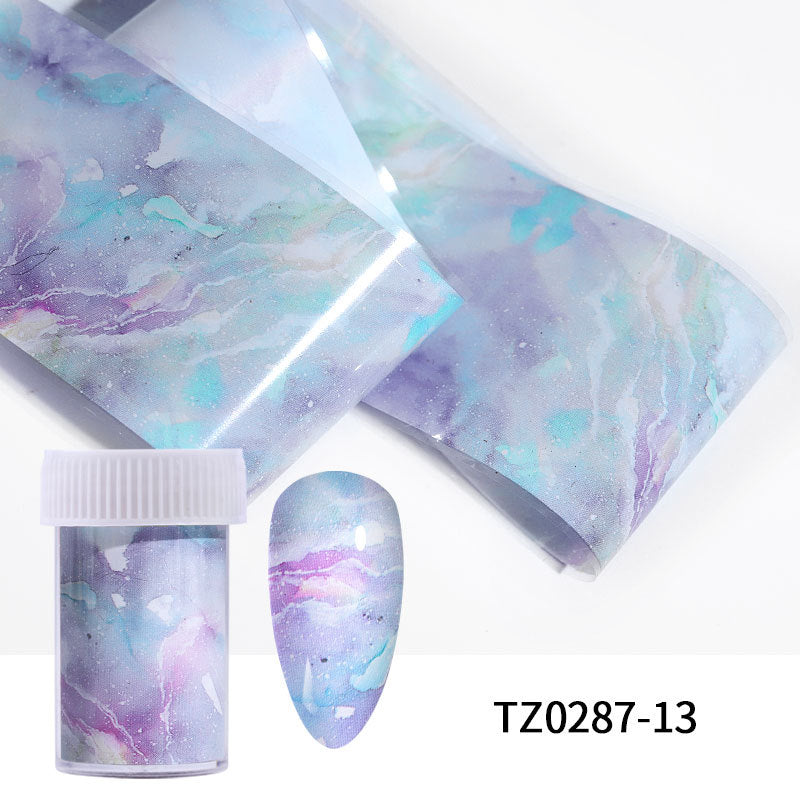 FSMA003 Nail Art Transfer Paper, Ink Smudge Nail, Marble Pattern, Cloud Starry Sky, 100cm