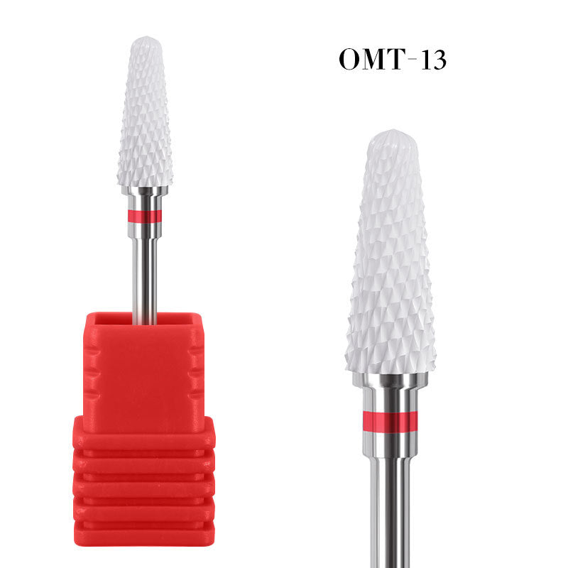 FMT005 Ceramic Drill Bits Single Ceramic Cylindrical Round Head Type Electric Nail Grinder