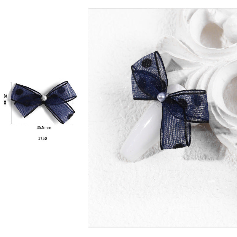 FDMB005 Nail Art Bow Jewelry, Frosted Alloy Stereo Ribbon, Nail Jewelry