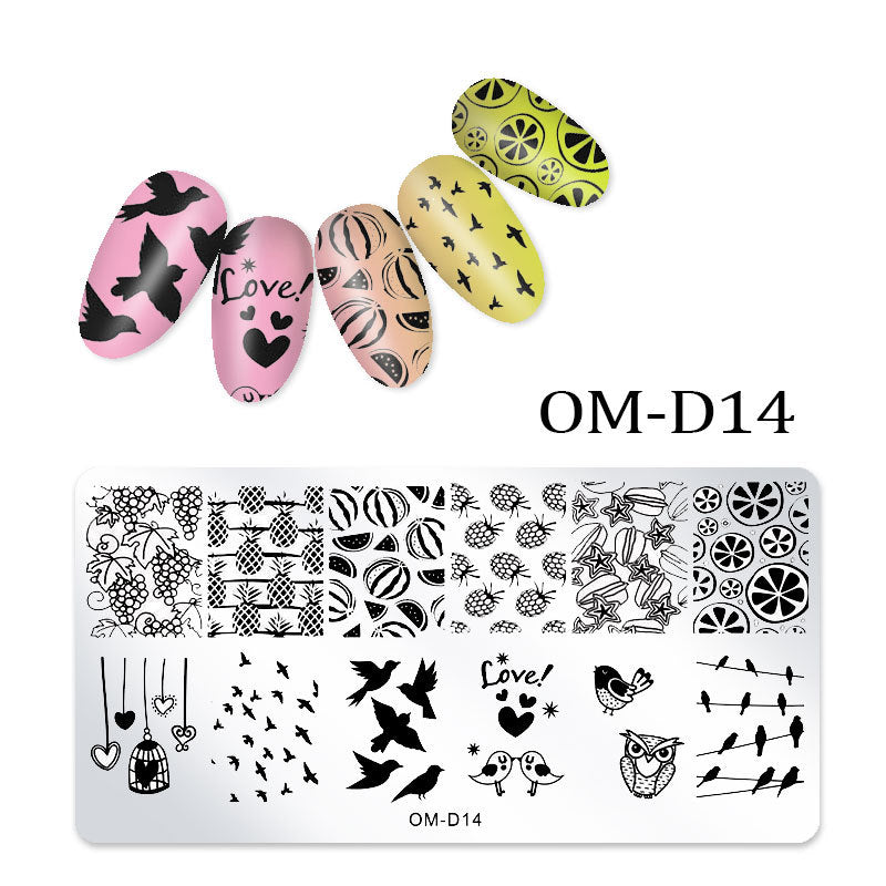 FYMB002 Nail art transfer steel plate, rectangular printing oil, transfer printing steel plate, blue film painted plate