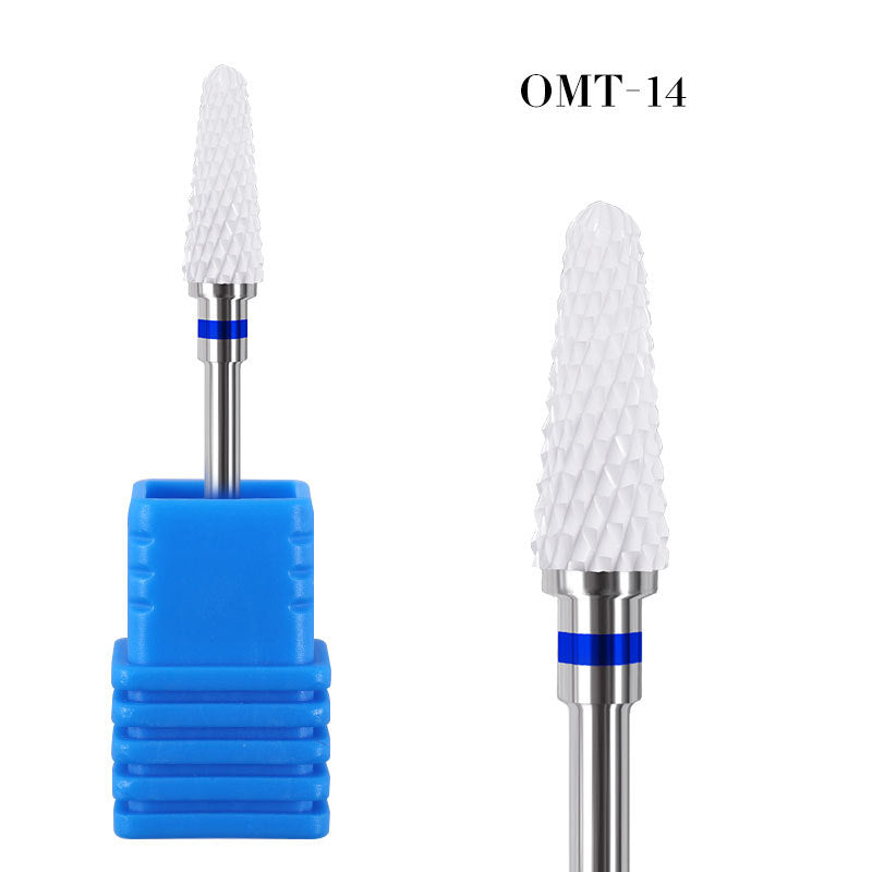 FMT005 Ceramic Drill Bits Single Ceramic Cylindrical Round Head Type Electric Nail Grinder