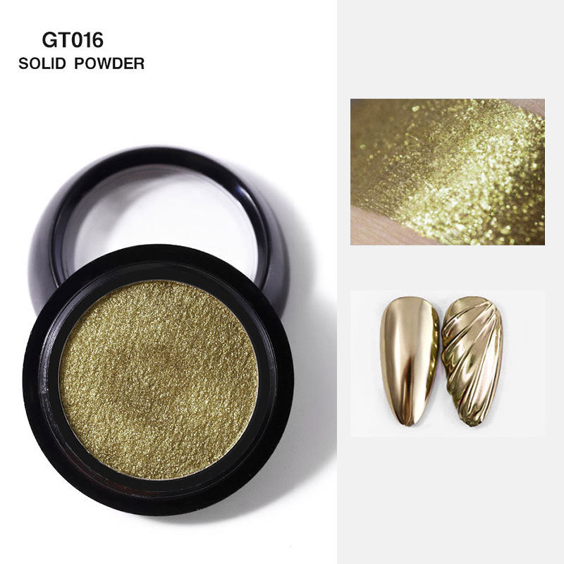 FFMA006 Nail Art Solid Magic Mirror Powder, Cosmetic Grade Solid Mirror Powder, Titanium Gold Powder