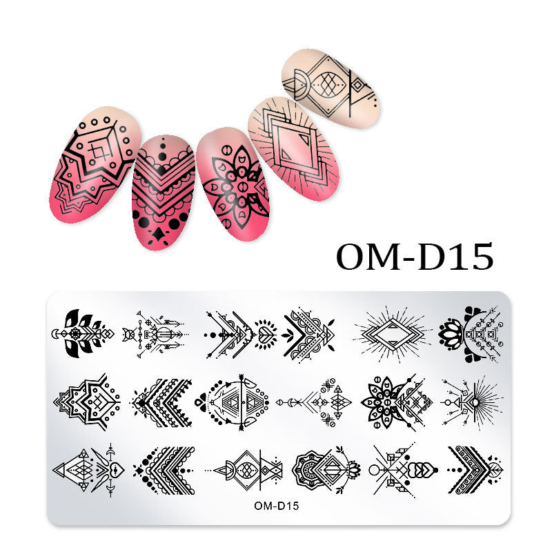 FYMB002 Nail art transfer steel plate, rectangular printing oil, transfer printing steel plate, blue film painted plate