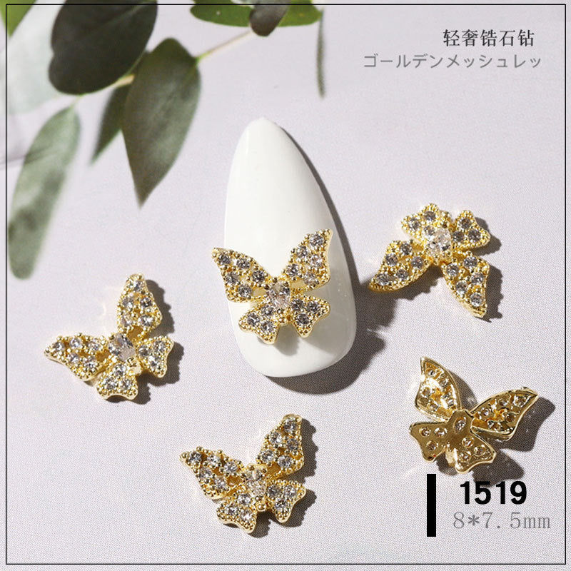 FDMB002 Butterfly ornaments for nail art, three-dimensional super flash rhinestones, new nail decorations, opal, bows, zircon diamonds