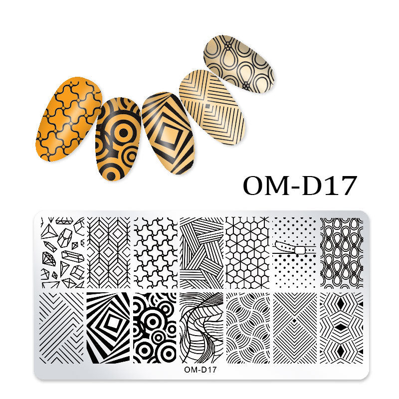 FYMB002 Nail art transfer steel plate, rectangular printing oil, transfer printing steel plate, blue film painted plate