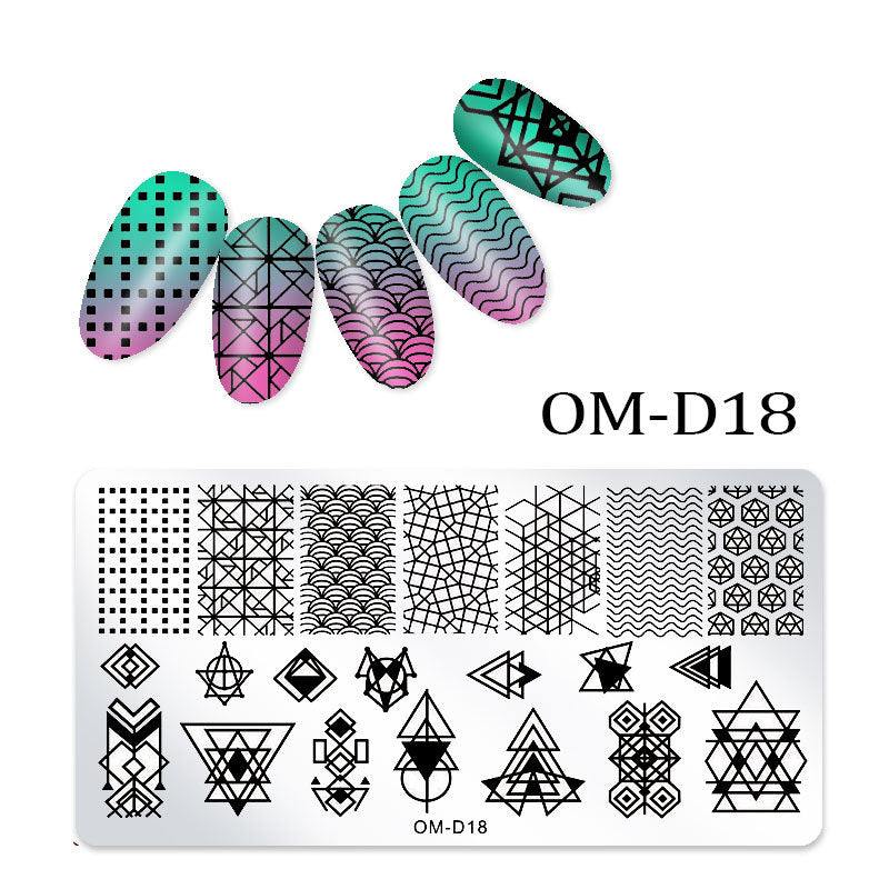 FYMB002 Nail art transfer steel plate, rectangular printing oil, transfer printing steel plate, blue film painted plate