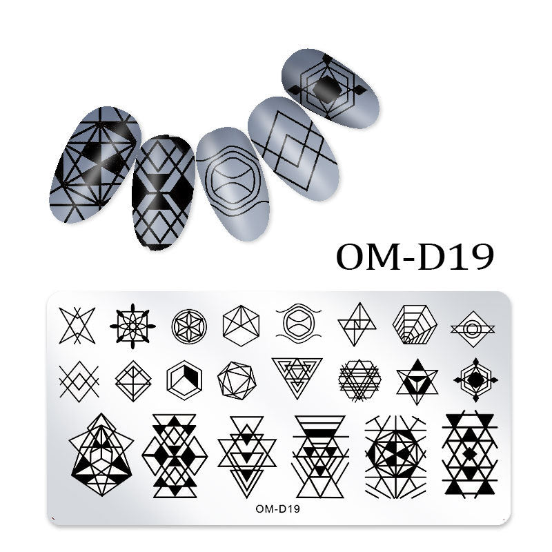 FYMB002 Nail art transfer steel plate, rectangular printing oil, transfer printing steel plate, blue film painted plate