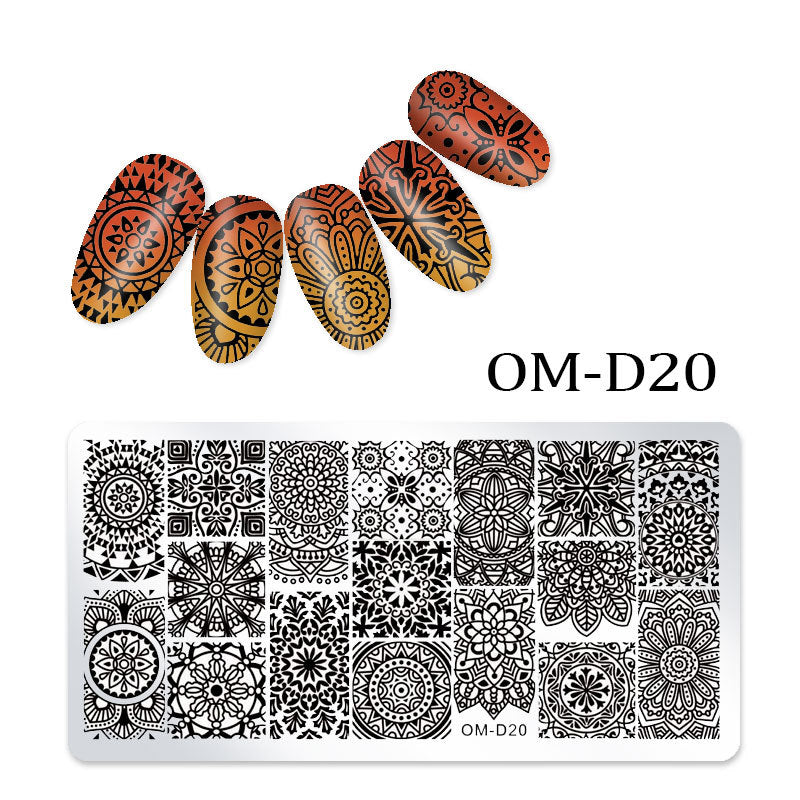 FYMB002 Nail art transfer steel plate, rectangular printing oil, transfer printing steel plate, blue film painted plate