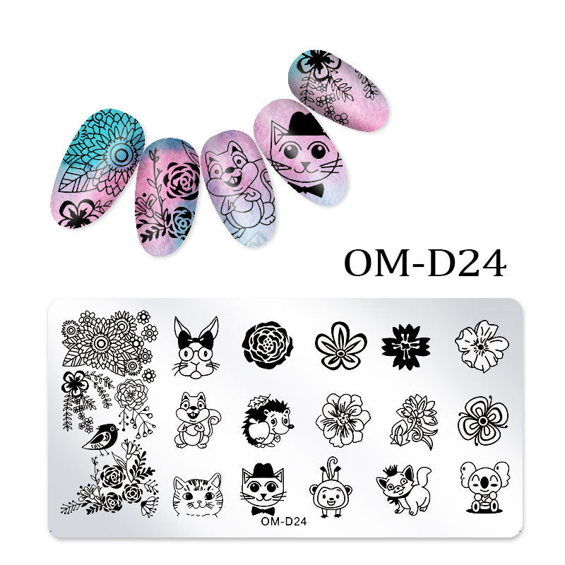 FYMB002 Nail art transfer steel plate, rectangular printing oil, transfer printing steel plate, blue film painted plate