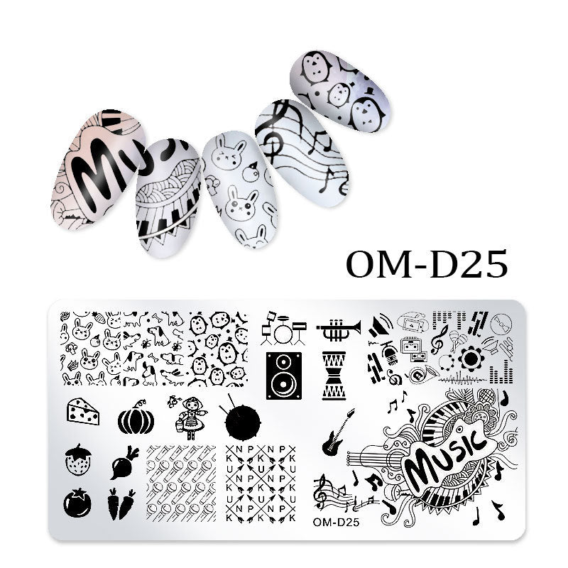 FYMB002 Nail art transfer steel plate, rectangular printing oil, transfer printing steel plate, blue film painted plate