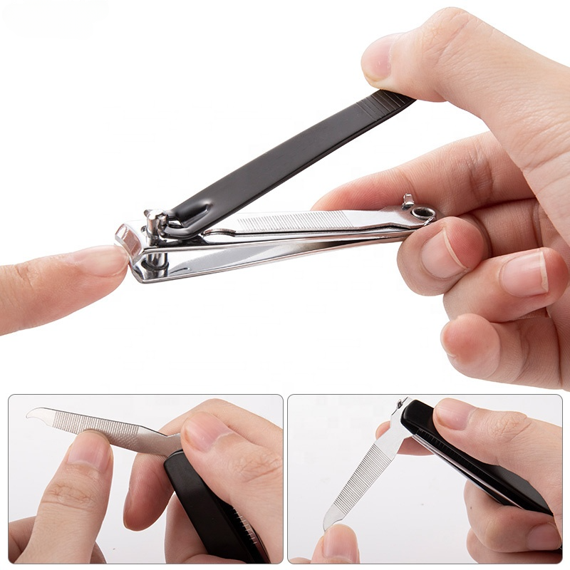 NNC007  Fingernail Toenail Trimmer Care Tool Black color Stainless Steel Nail Art Clippers