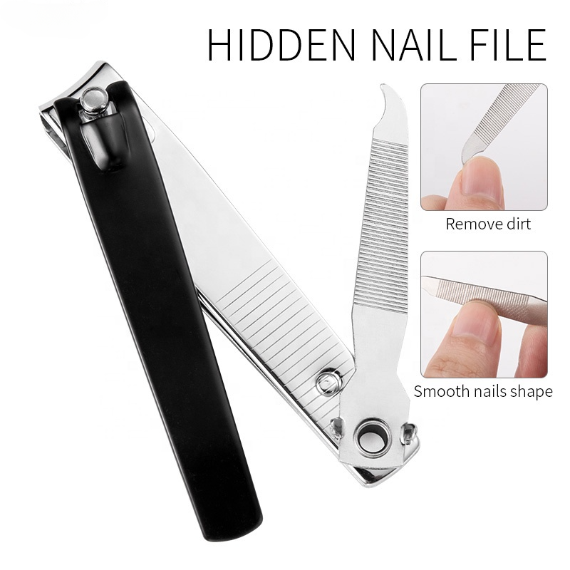 NNC007  Fingernail Toenail Trimmer Care Tool Black color Stainless Steel Nail Art Clippers