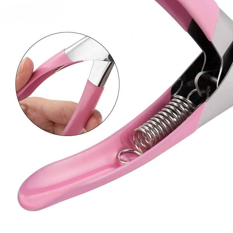 NNC005  Professional Nail Cutter Acrylic UV GEL False Tips  Edge Clipper Pink Color